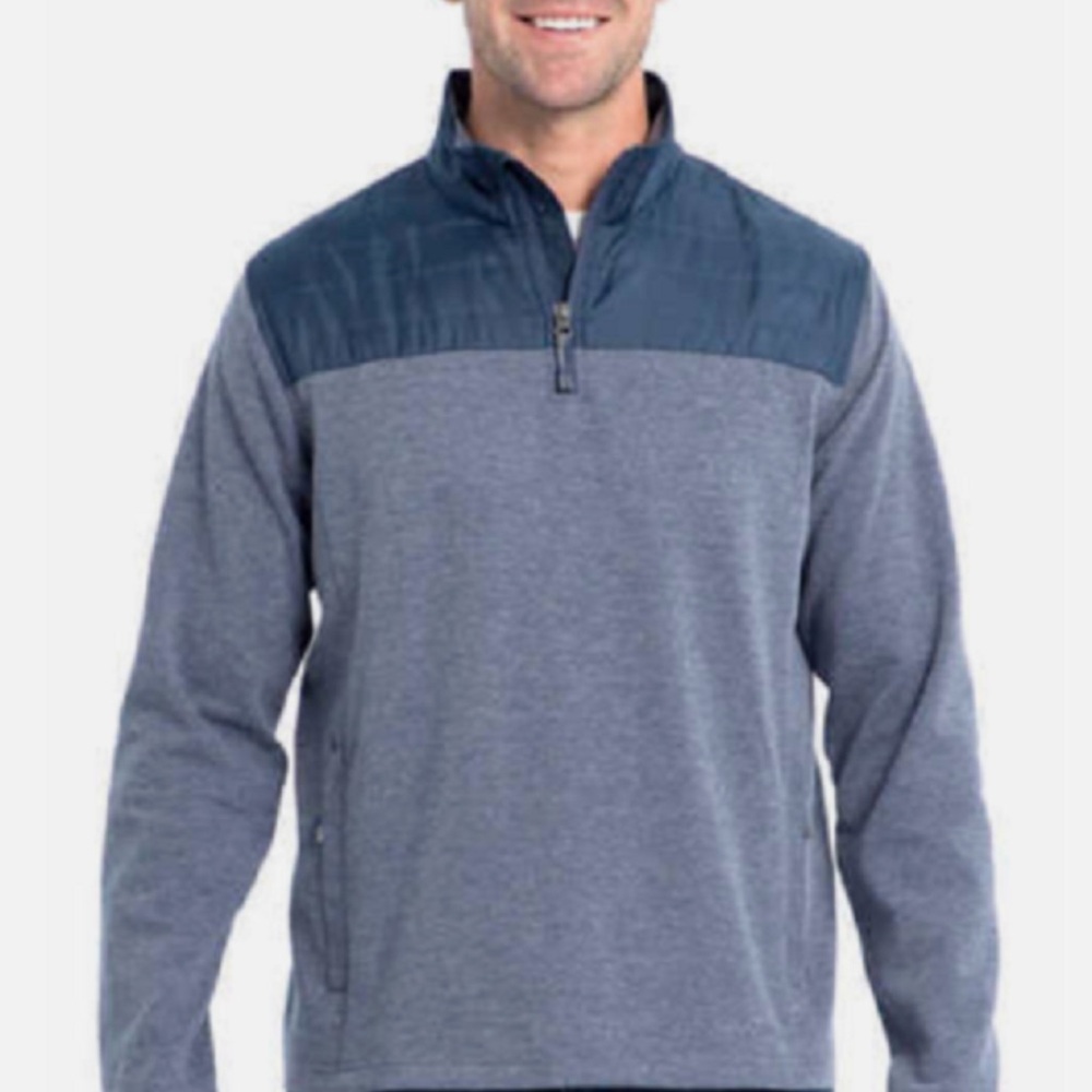 Eddie Bauer Mixed Media Lightweight Quarter Zip Pullover